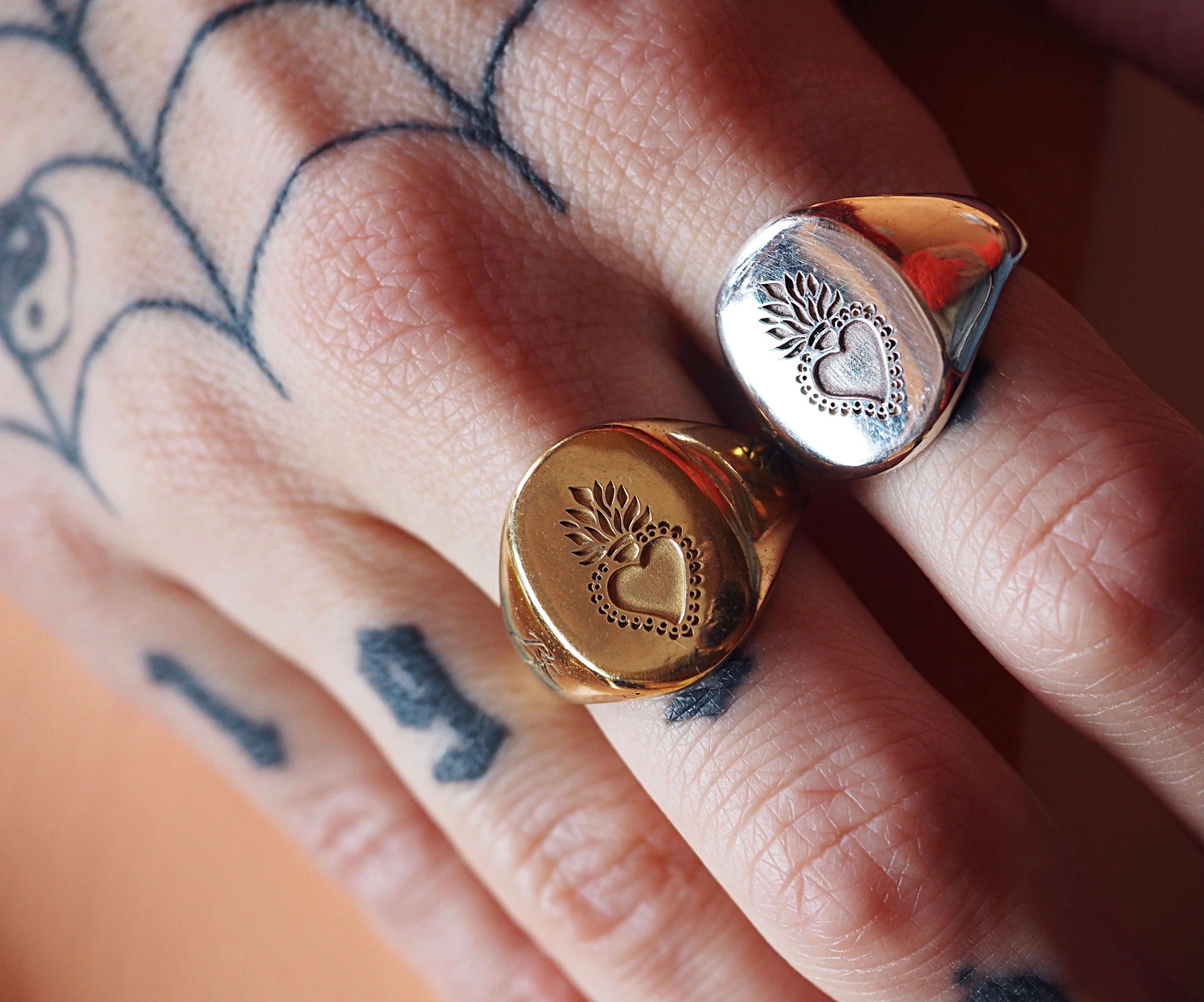 Oval Sacred Heart Signet - Image 3