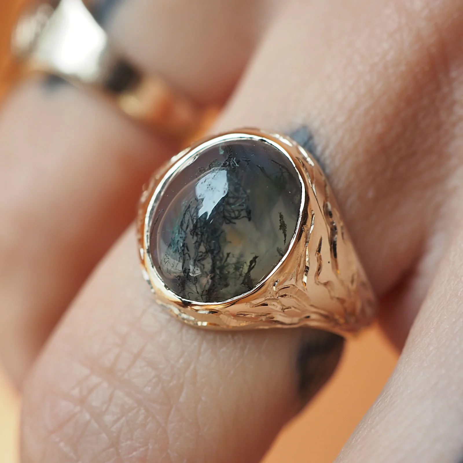 Seaweed Agate Signet - Image 5