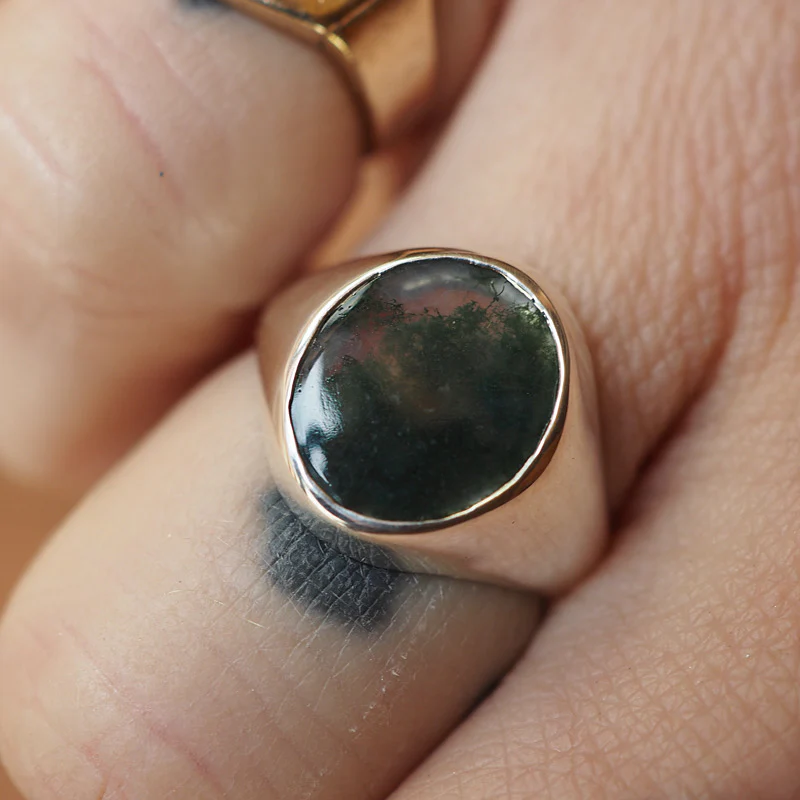 Seaweed Agate Signet - Image 3